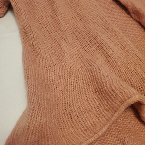 MM Lafleur Pink Yak Baby Alpaca Blend Knit  Open Jardigan size Small Cozy - Picture 6 of 9